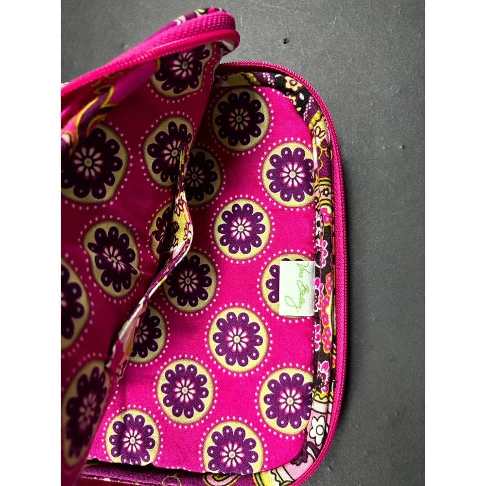 Vera Bradley Tablet Laptop Sleeve Women's Pink Very Berry Paisley Puffer Zipper